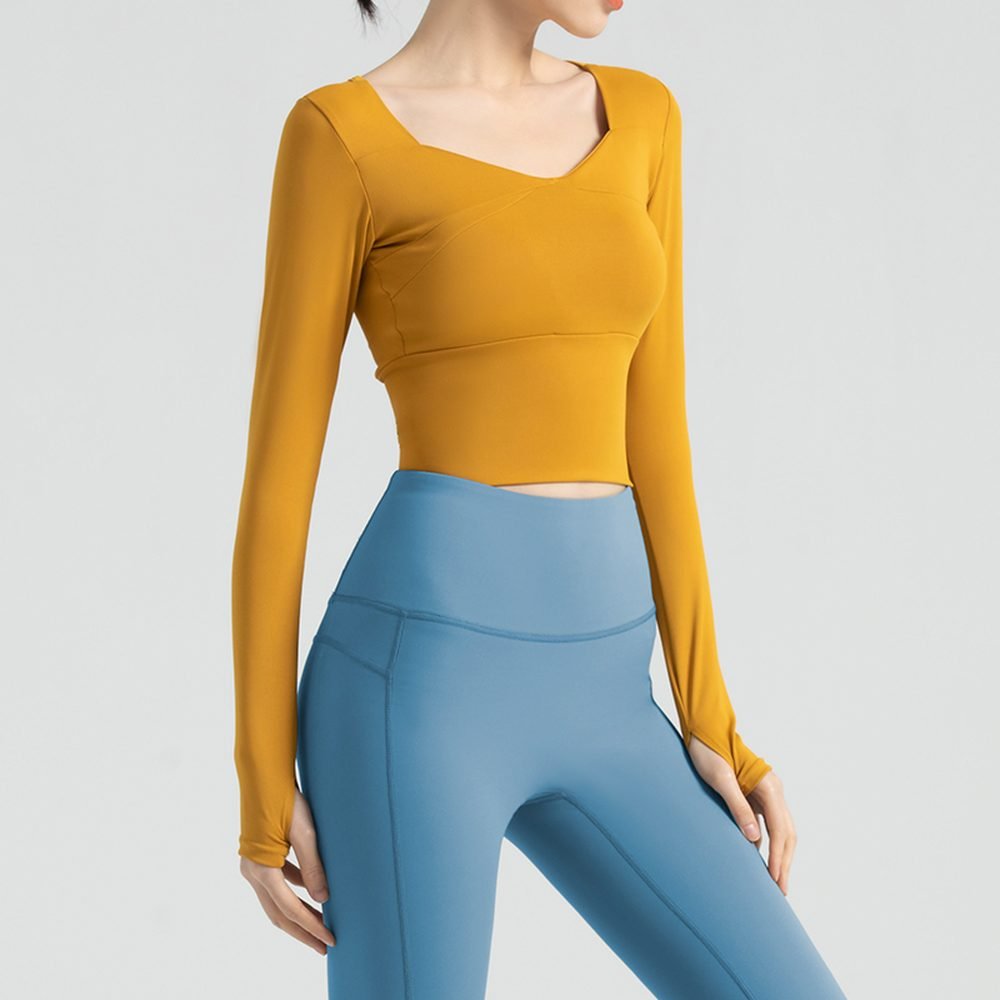 Colour-Block Long-Sleeve Top
