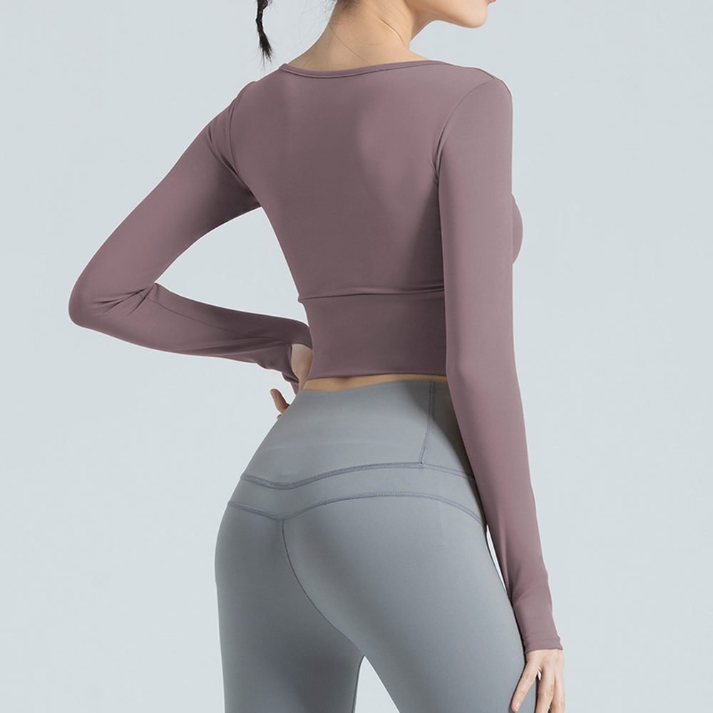 Colour-Block Long-Sleeve Top