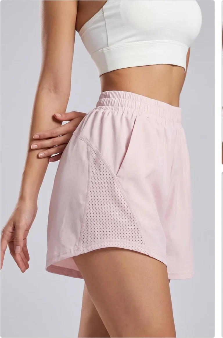 Breathable Mesh Hole Sport Shorts