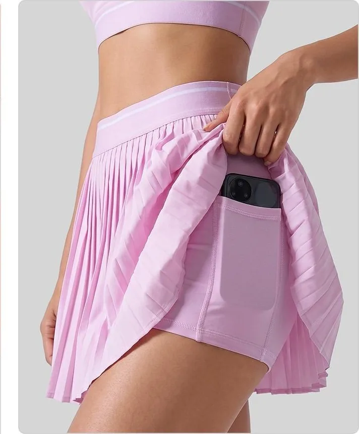 Jacquard Striped Pleated Skirt