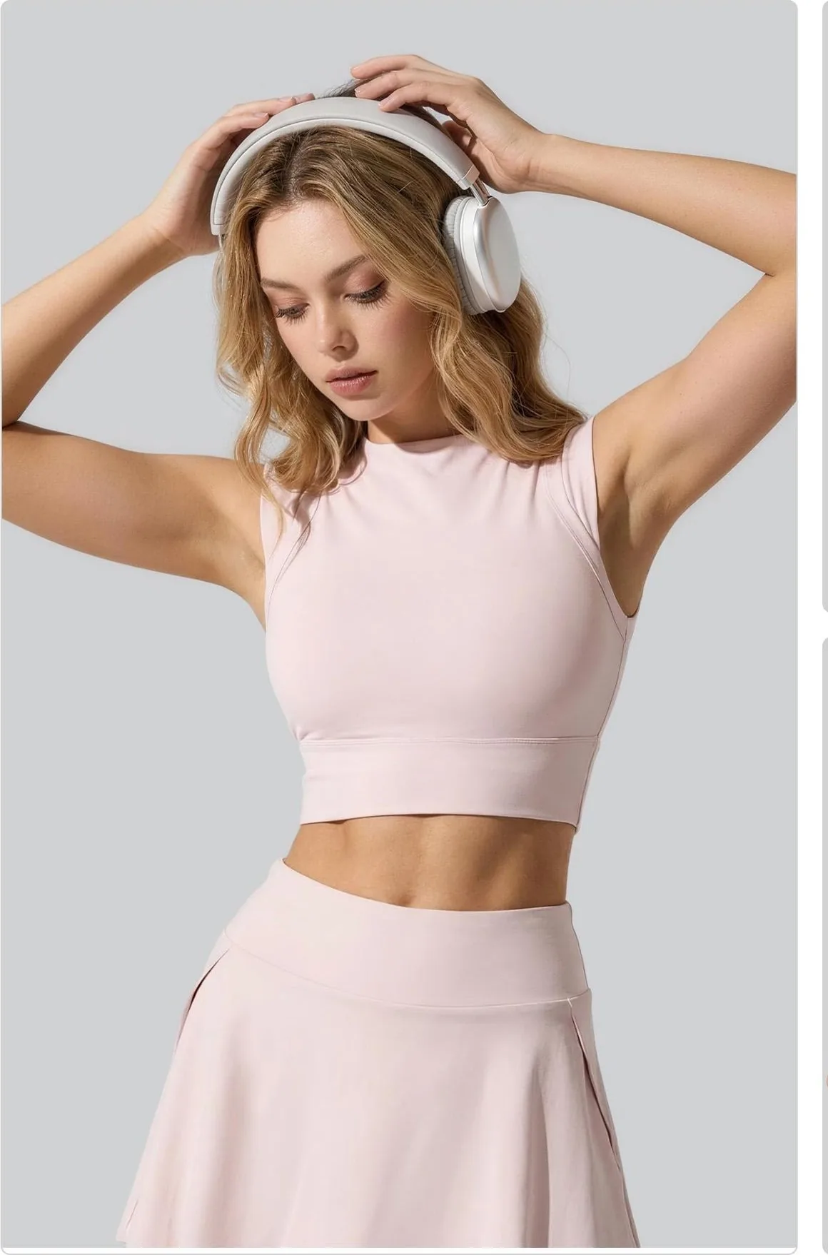 Nylon Mock Neck Tank Top