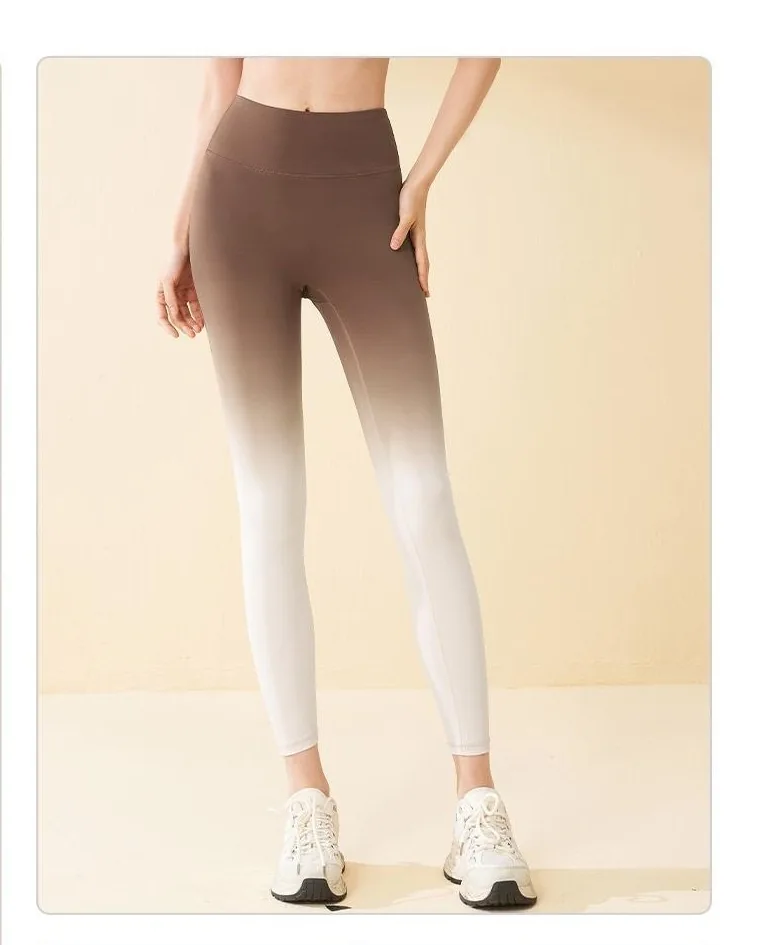 Nylon Gradient Dip-Dye Leggings