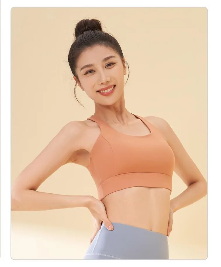 Nylon Hole-Detail Button-Front Sports Bra