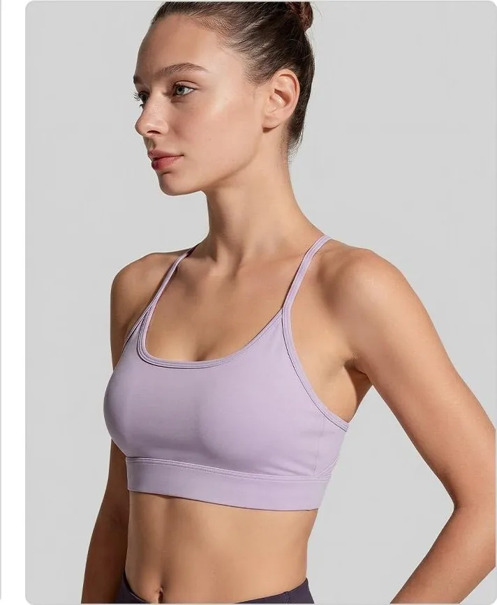 Nylon Mesh Cutout Sports Bra