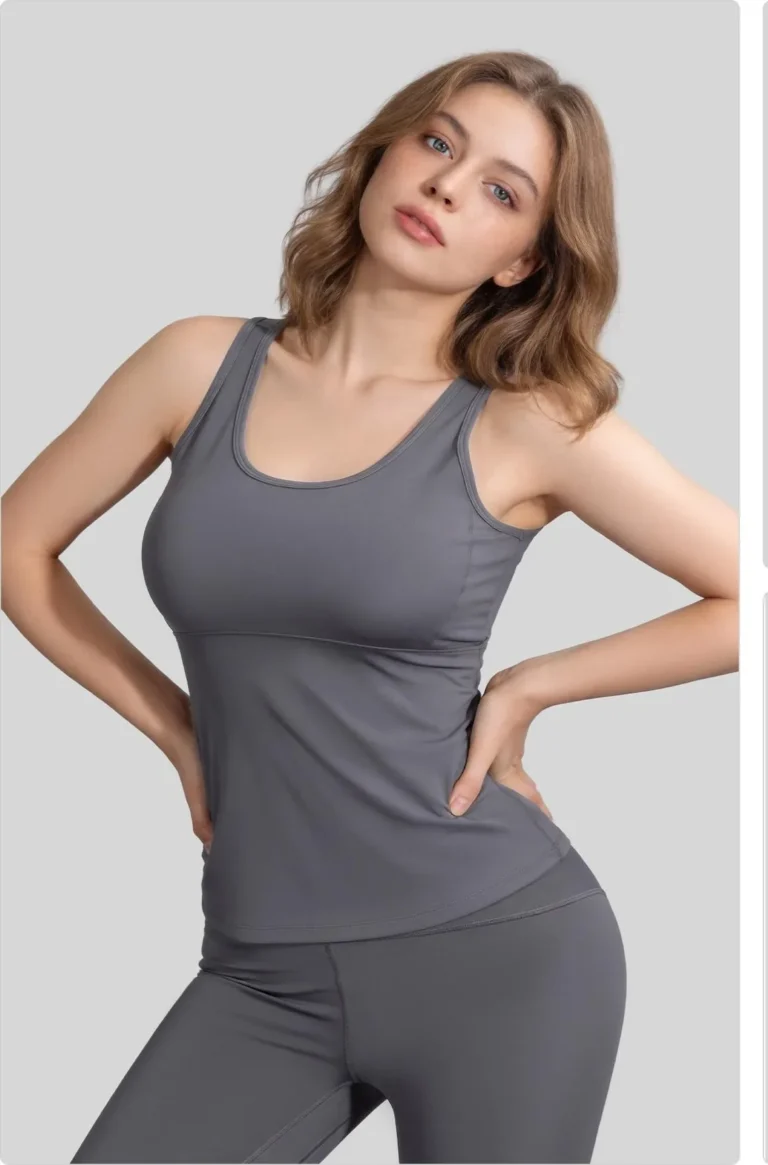 Peach Mesh Cutout Tank Top