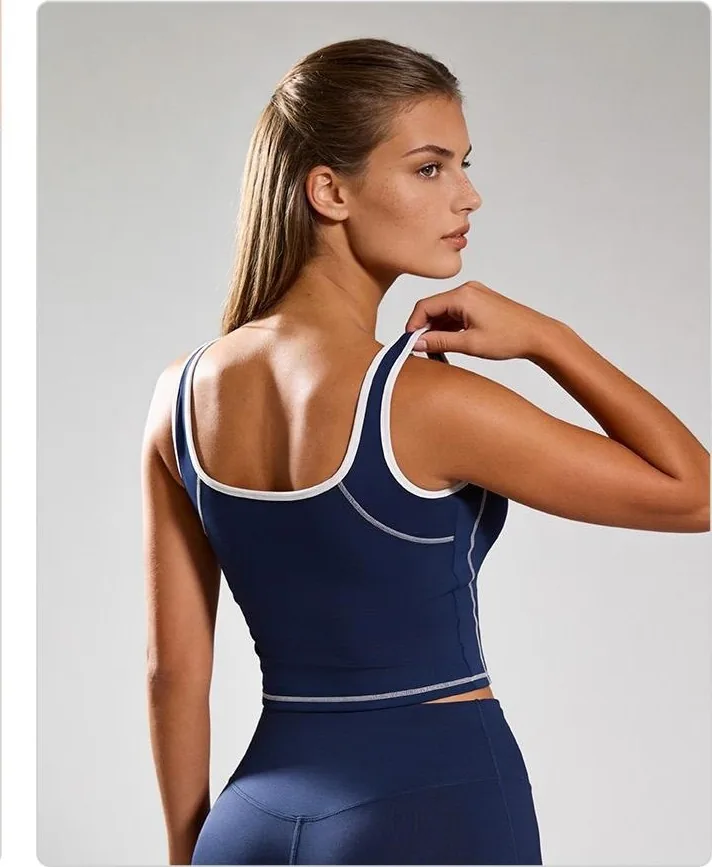 Peach Curved-Seam Tank Top