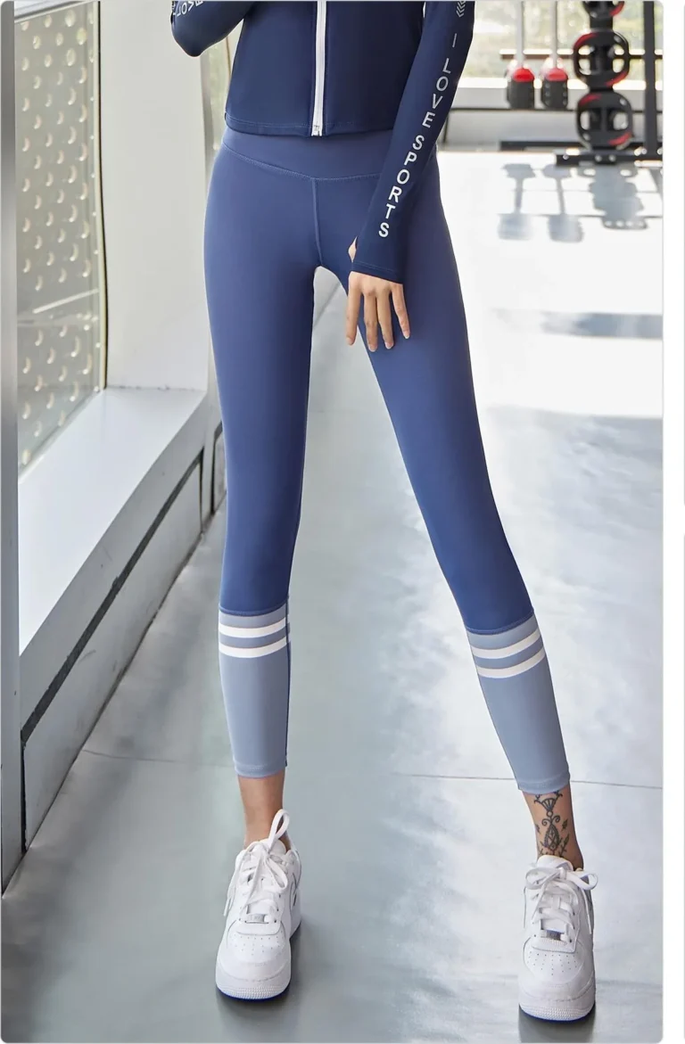 Peach Cuff Spliced Leggings