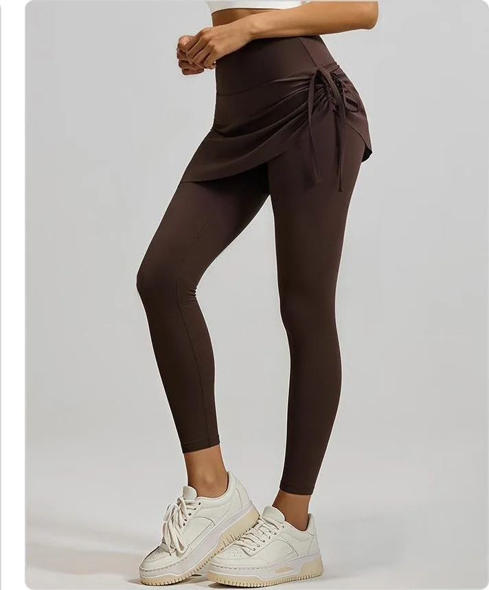 Peach Ruched Skort