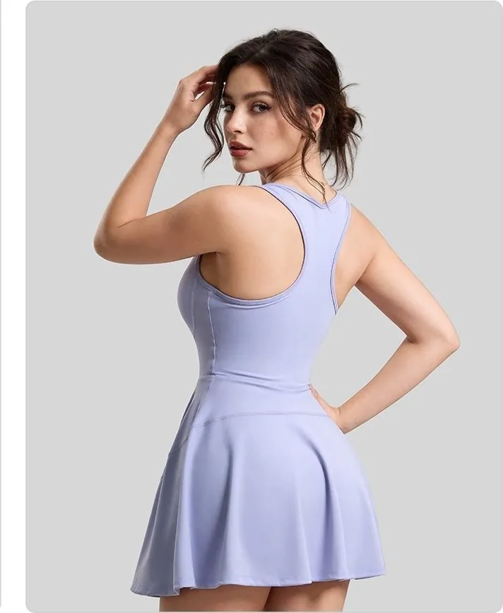Peach Zip Bodysuit Dress