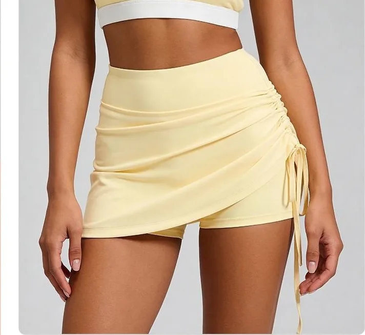 Peach Ruched Skirt