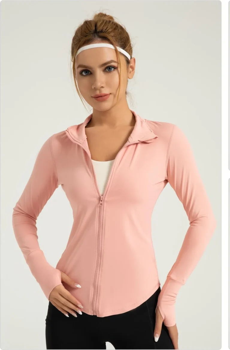 Peach Back Floral Yoga Jacket