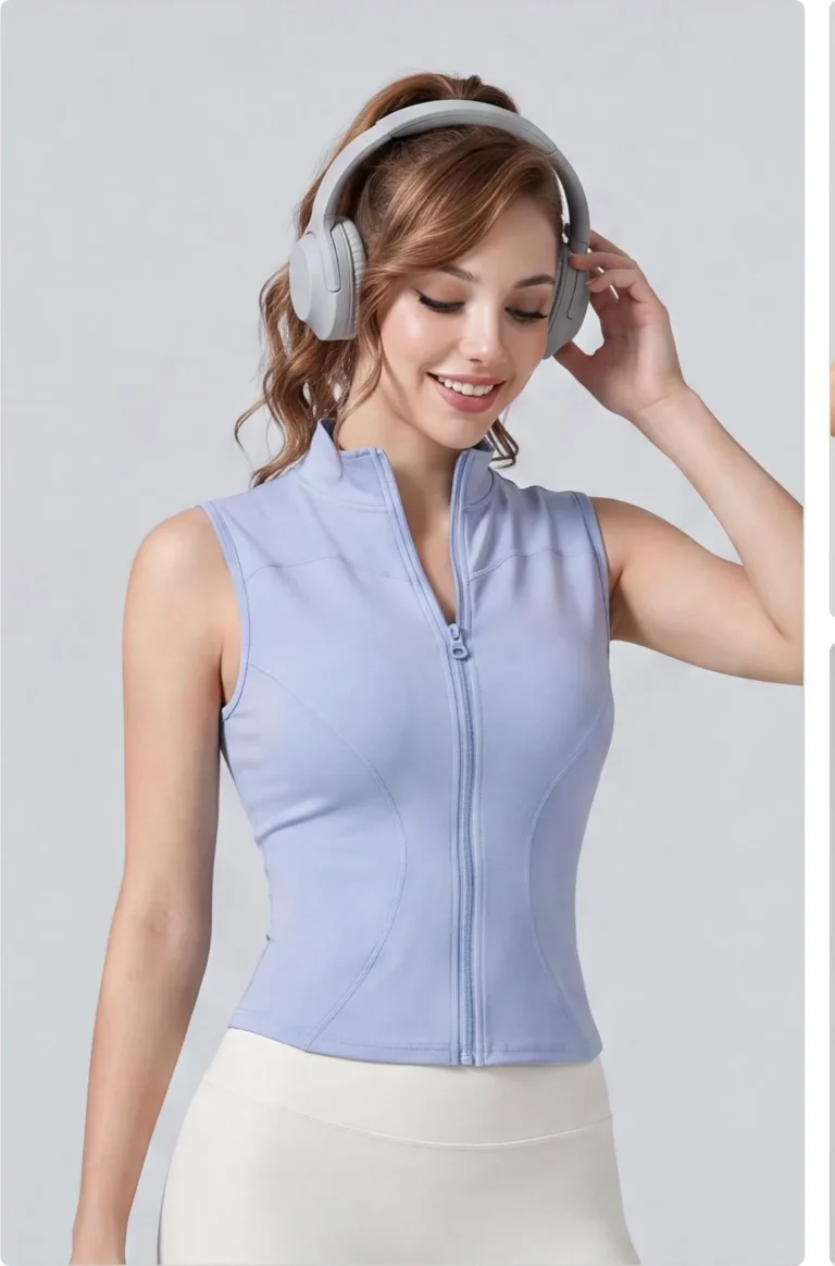 Peach Sleeveless Jacket