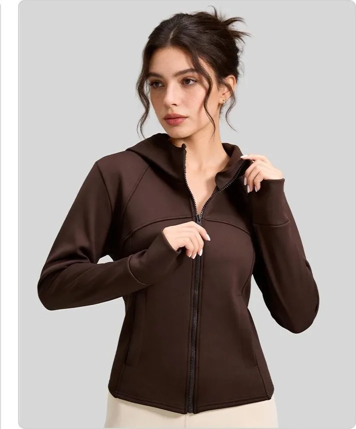 Peach Fleece-Lined Hooded Jacket