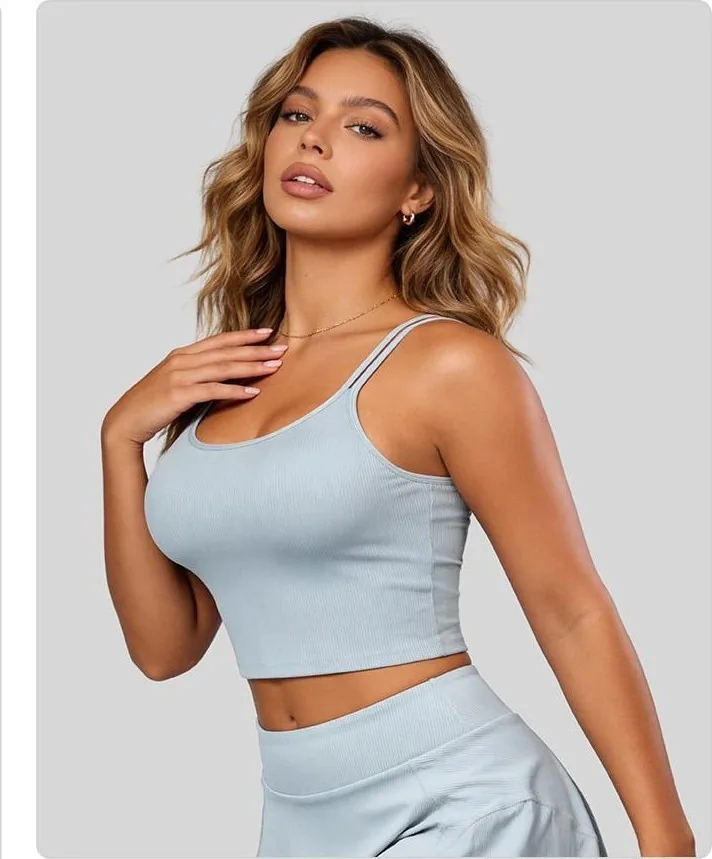 Striped Double-Strap Tank Top