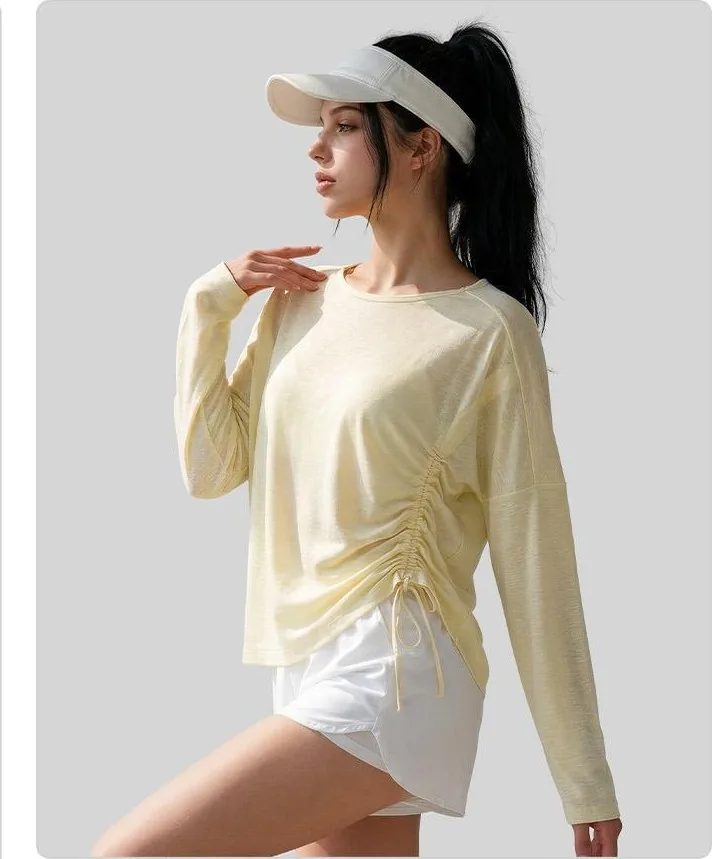 Loose Ruched Long Sleeve Top