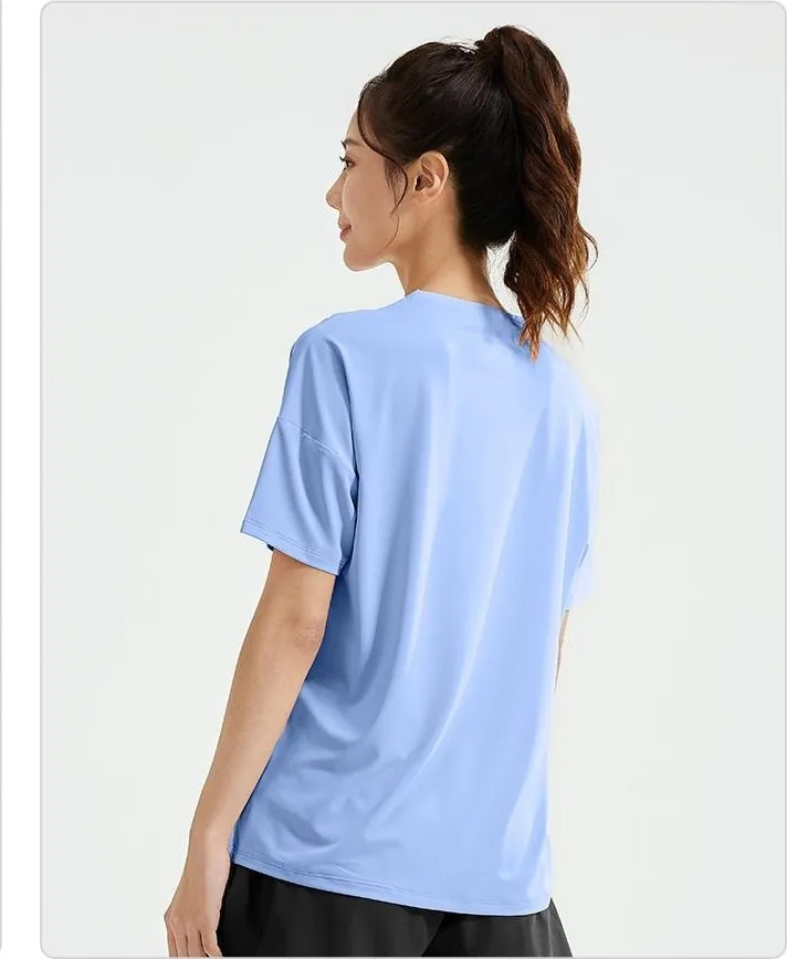 Slit Loose Short Sleeve Top
