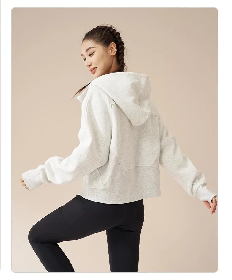 Loose Zip Hooded Top