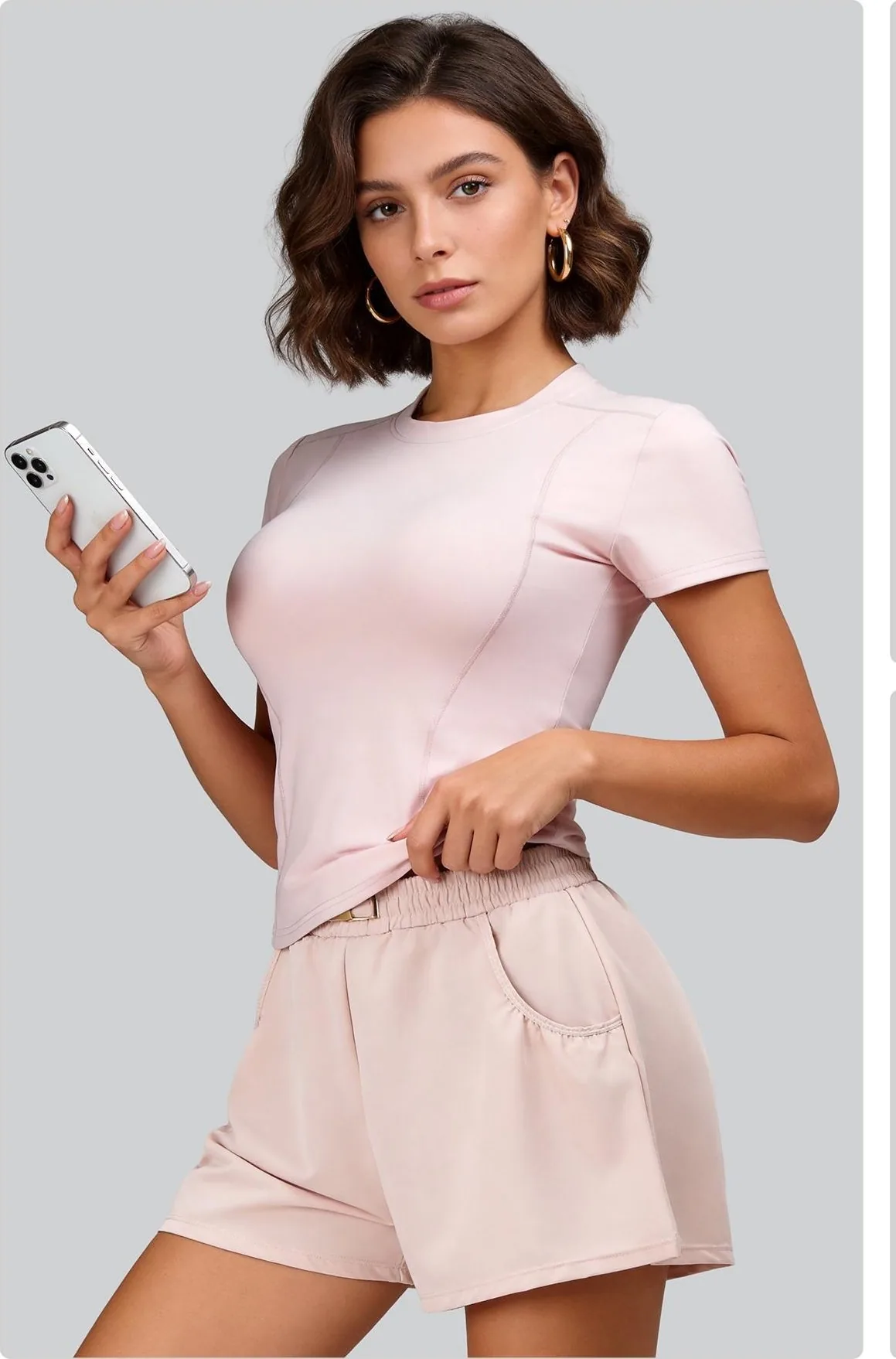 Peach Yoga Short Sleeve Top