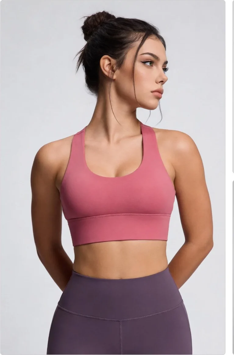 Nylon Button-Front Sports Bra 01