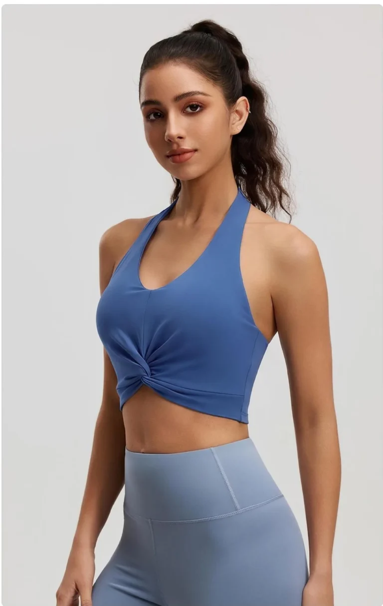Halter Twisted Sports Bra