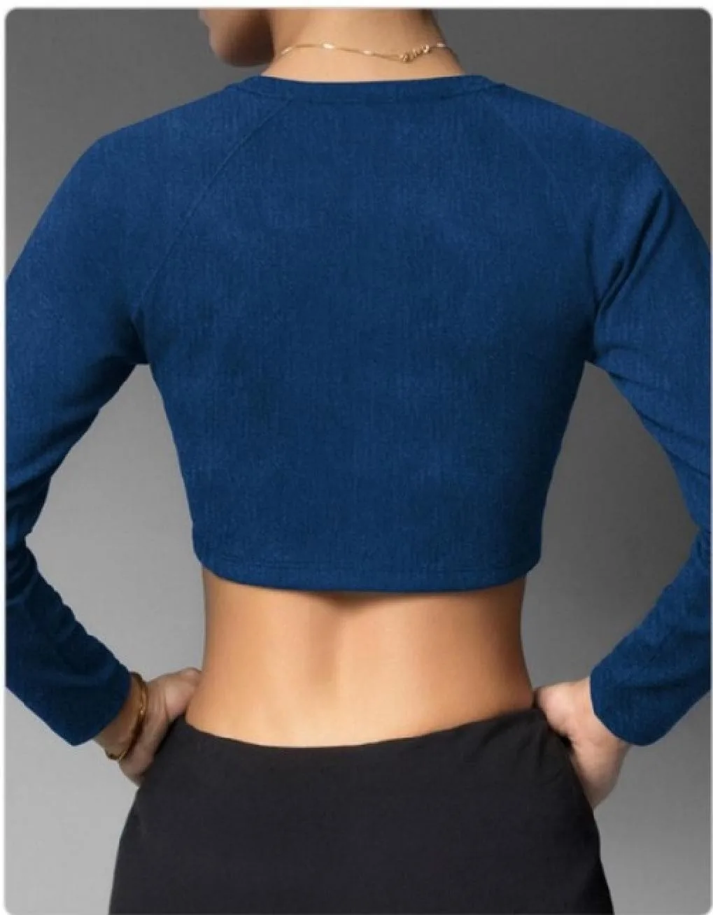 Denim Long Sleeve Top