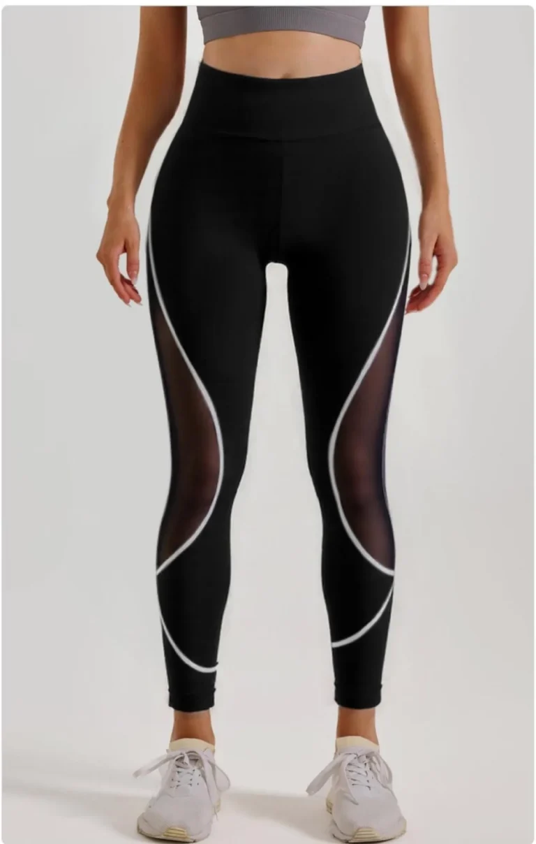 Buttery-Soft Color-Block Side Mesh Leggings