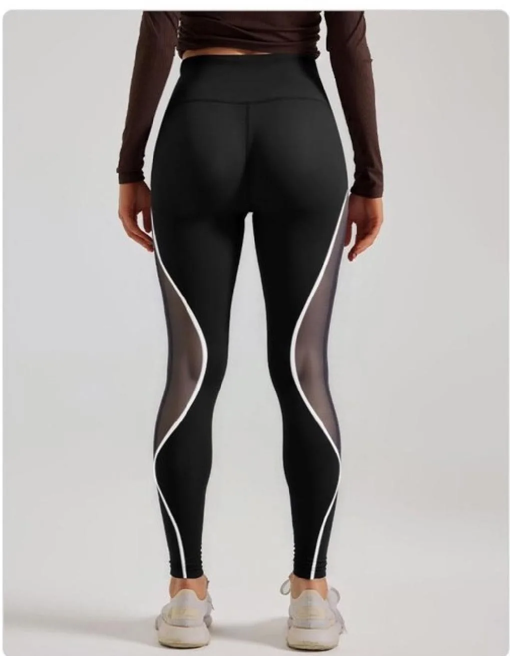 Buttery-Soft Color-Block Side Mesh Leggings