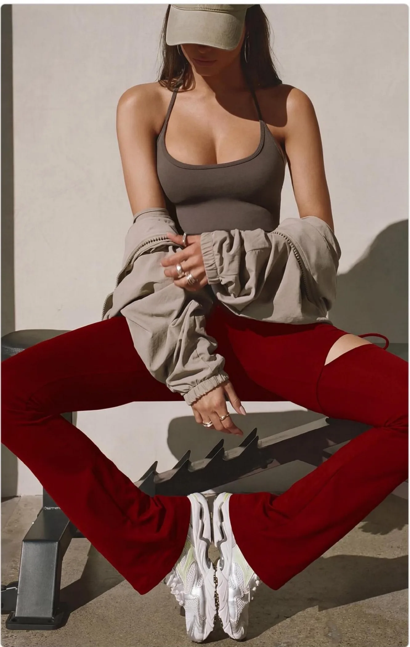 Cutout Flared Leggings